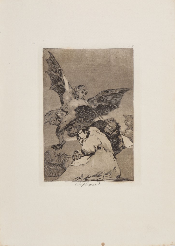 Soplones. Goya Lucientes, Francisco de (1746-1828) - Calcografía Nacional. 1797-1799. Décima edición (1918-1928). Precio: 600€