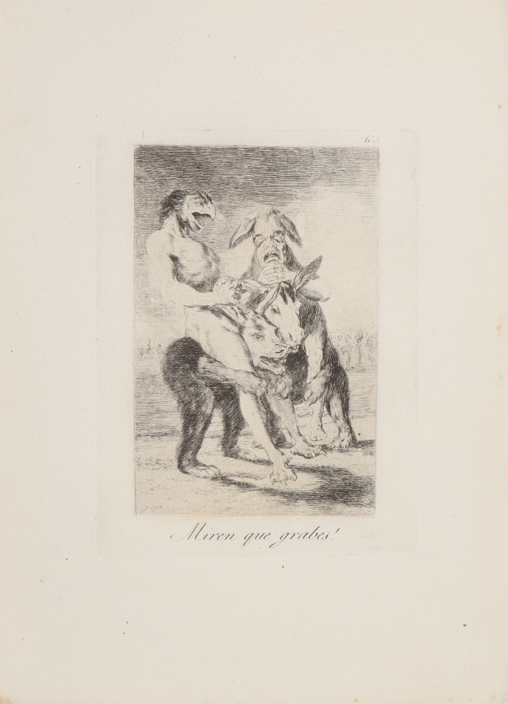 Miren que grabes!. Goya Lucientes, Francisco de (1746-1828) - Calcografía Nacional. 1797-1799. Décima edición (1918-1928). Precio: 500€