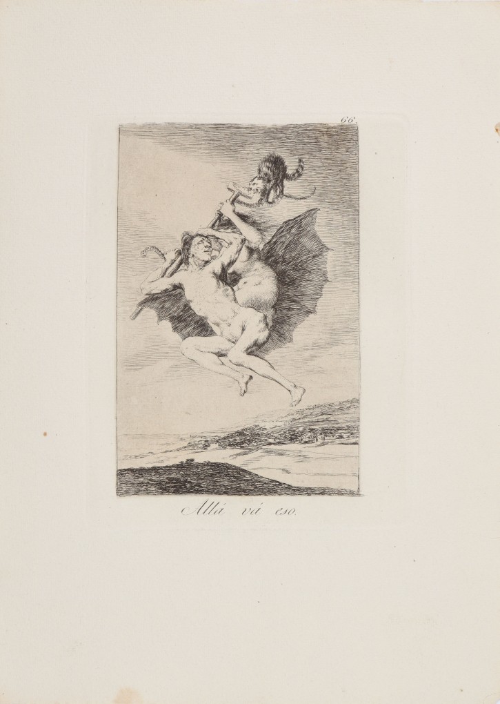 Allá vá eso. Goya Lucientes, Francisco de (1746-1828) - Calcografía Nacional. 1797-1799. Décima edición (1918-1928). Precio: 600€