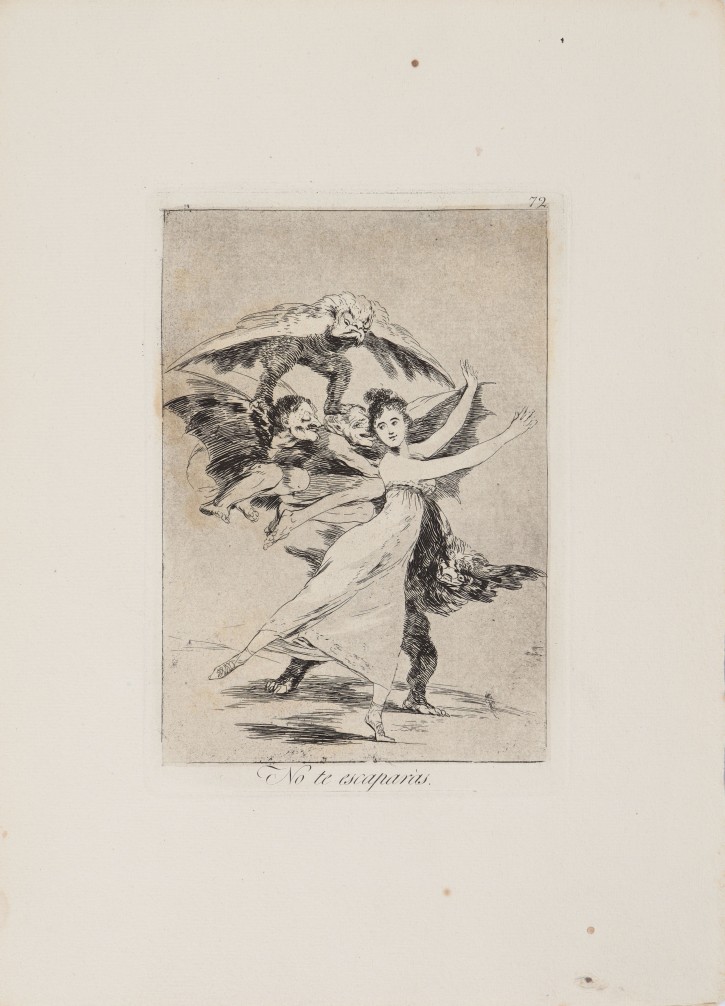 No te escaparás. Goya Lucientes, Francisco de (1746-1828) - Calcografía Nacional. 1797-1799. Décima edición (1918-1928). Precio: 500€