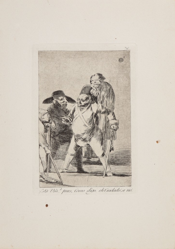 ¿Está Umd... Pues, como digo.. Eh! Cuidado! Si no!... Goya Lucientes, Francisco de (1746-1828) - Calcografía Nacional. 1797-1799. Décima edición (1918-1928). Precio: 500€