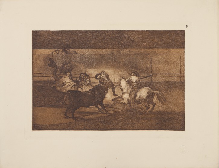 Mort de Pepe Illo (3ª composición). Goya Lucientes, Francisco de (1746-1828) - Calcografía Nacional. 1816, Quinta edición (1921). Precio: 500€