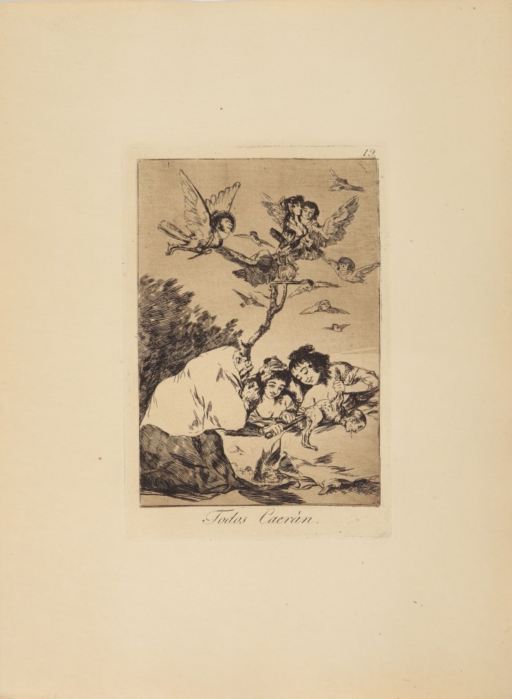 Todos caeran. Goya Lucientes, Francisco de (1746-1828) - Calcografía Nacional. 1797-1799, 12ª edición (1937). Precio: 600€