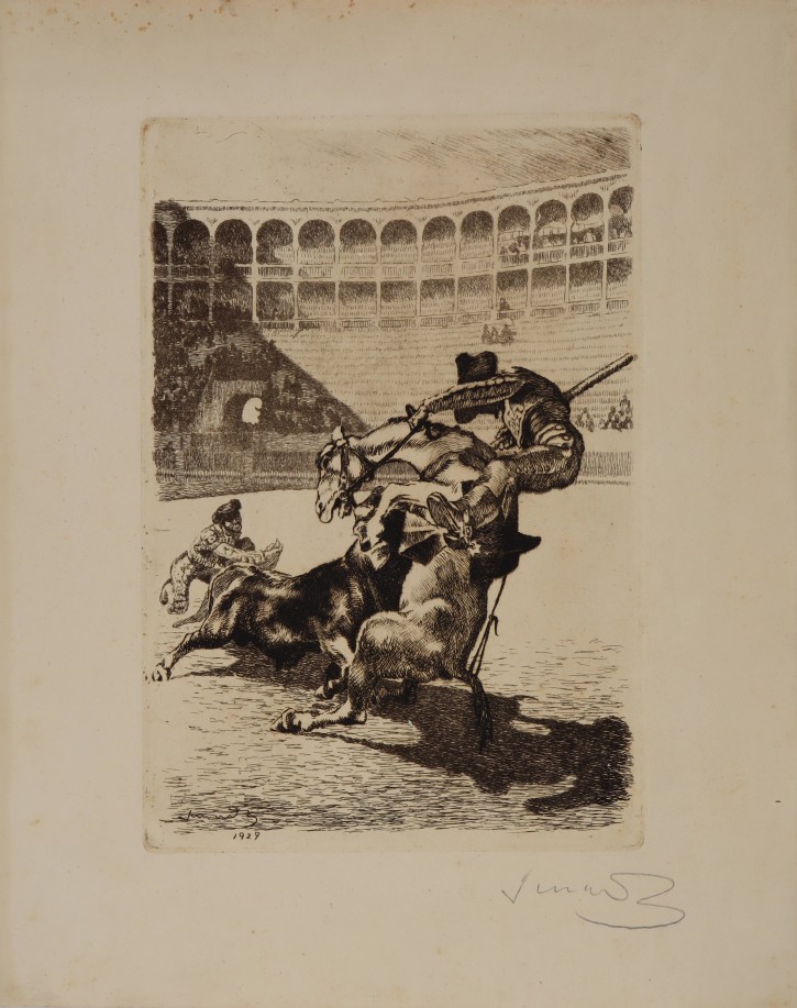 Bullfight scene. Junceda, Joan Garcia (1881-1948). 1929. Precio: 350€