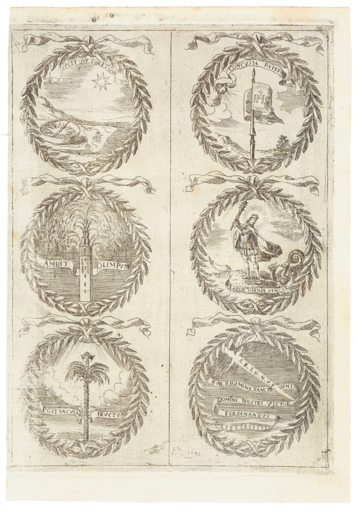 Emblemas de la Catedral de Sevilla. Valdés, Lucas (1661-1725). 1671. Precio: 1000€