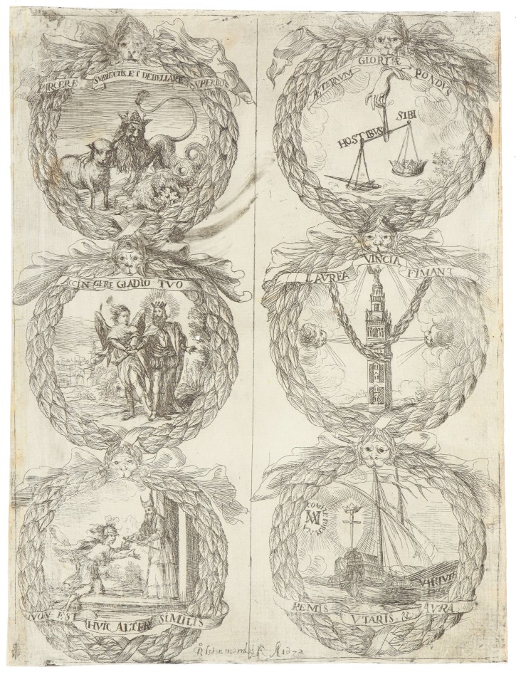 Emblemas de la Catedral de Sevilla. Valdés, Lucas (1661-1725). 1671. Precio: 1000€