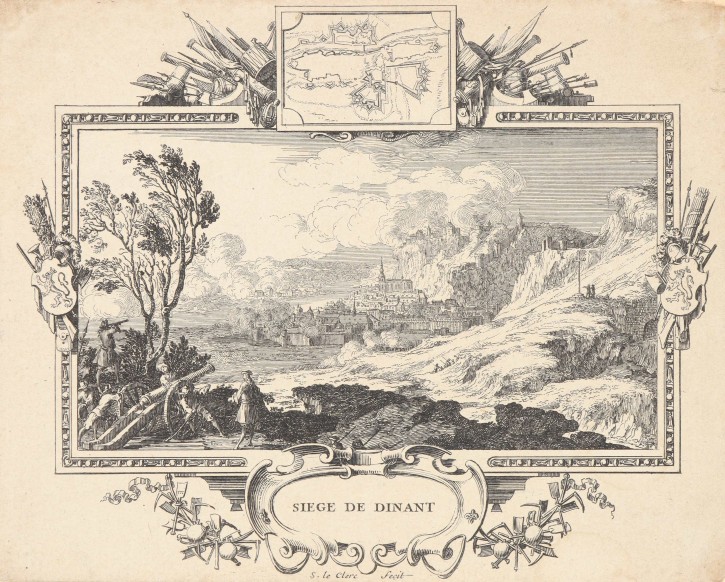 Siege of Dinant, battle of Leuze and war scene. Le Clerc, Sébastien (1637-1714). 1702. Precio: 500€