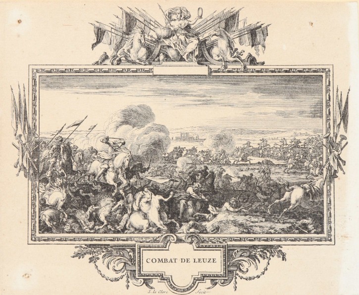 Siege of Dinant, battle of Leuze and war scene. Le Clerc, Sébastien (1637-1714). 1702. Precio: 500€