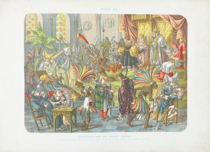 Edad Media. Asalto y toma de Jerusalén por los cruzados. Costumbres caballerescas de la Edad Media... Siglo XV. Descubrimiento del Nuevo Mundo.... Puiggarí, Ramon (1820-1894). 1895. Precio: 150€