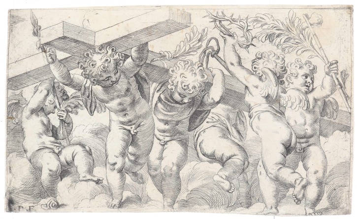 Ángeles llevando la cruz. Farinati, Paolo (1524-1606). . Precio: 1.500€