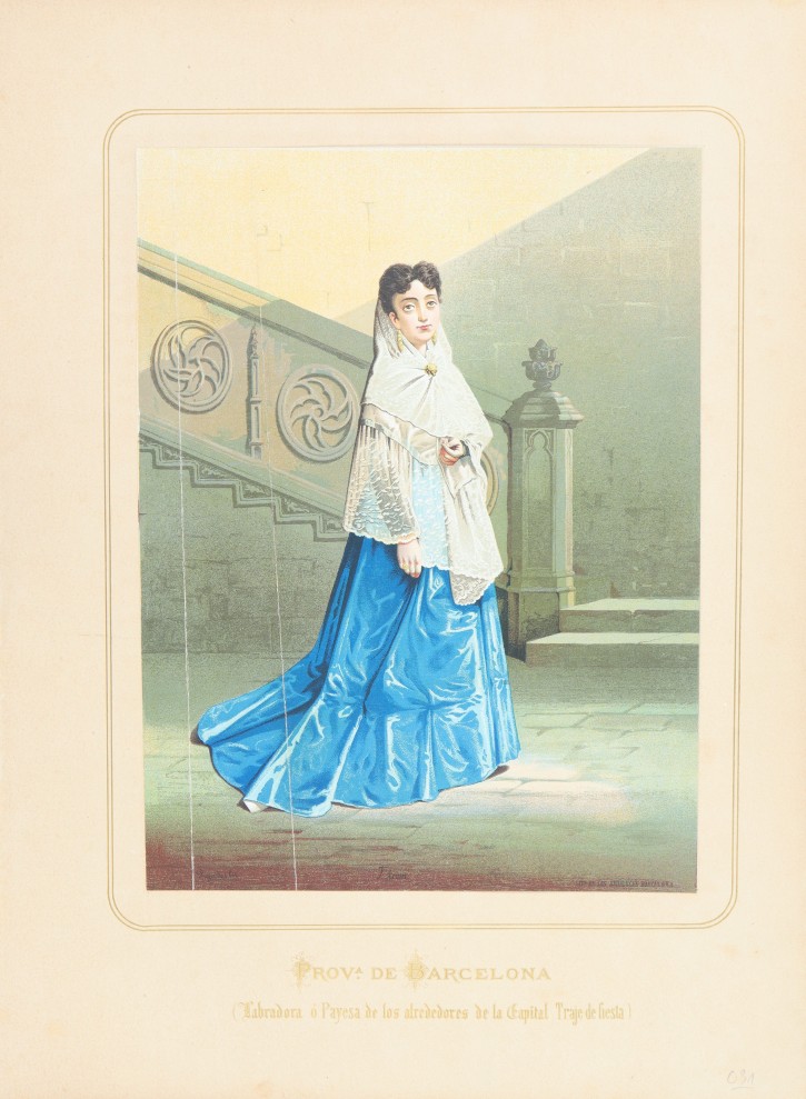 Labradora o payesa de los alrededores de la provincia de Barcelona. Armet, Josep (1843-1911) - Pujadas, M.. 1872-1876. Precio: 120€