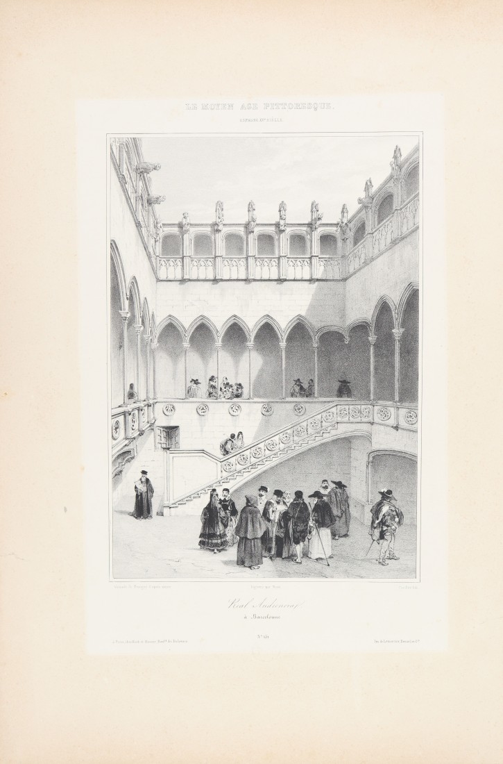 Real Audiencia à Barcelonne. Girault de Prangey (1804-1892) - Lemercier. . Precio: 150€