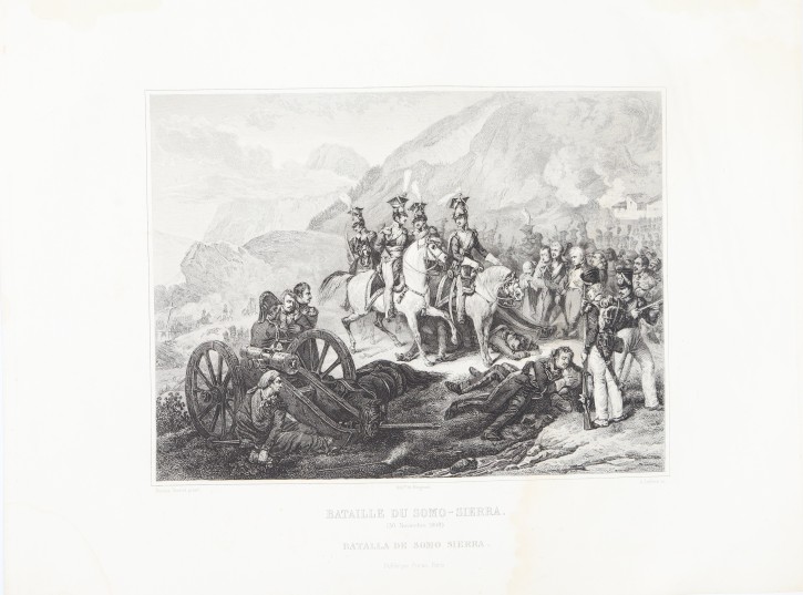 Bataille du Somo-Sierra (30 Novembre 1808). Lefevre, A - Vernett, Horace (1789-1863) - Bougeard. 1858. Precio: 200€