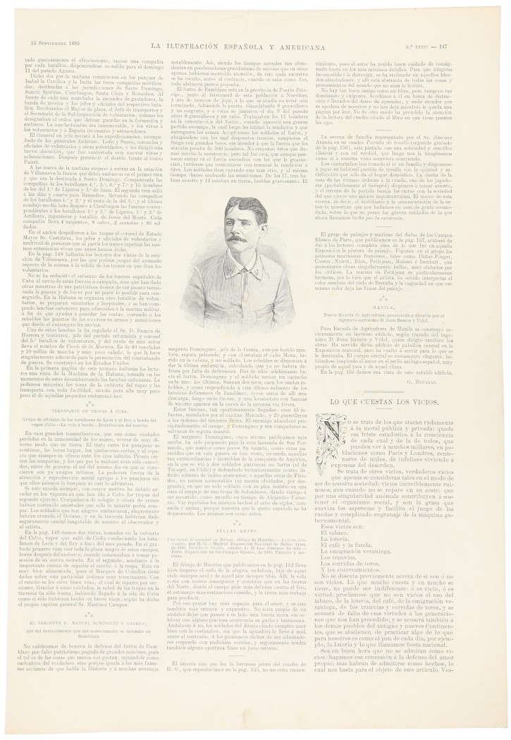 1896. Conjunto de 7 ilustraciones-grabado de ferrocarriles de la Isla de Cuba. . 1896