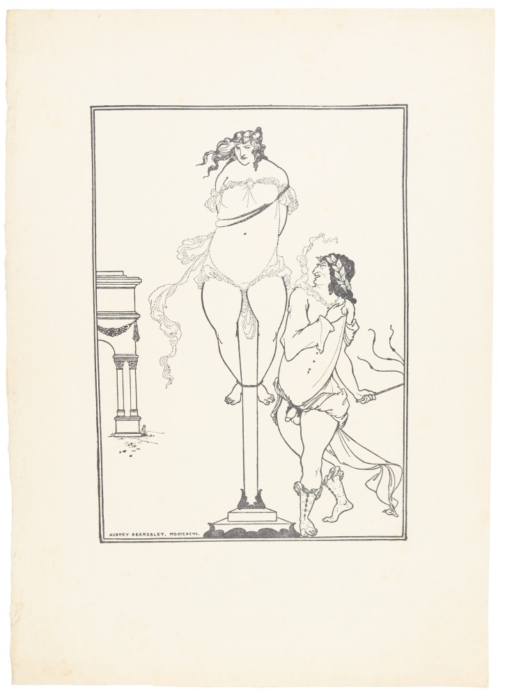 Bathyllus in the Swan Dance / Lucian's Strange Creatures. Beardsley, Aubrey (1872-1898). 1896. Precio: 150€