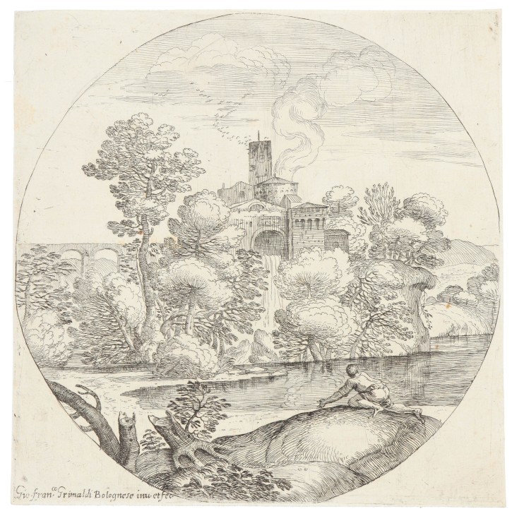 Paisaje. Grimaldi, Francesco (1606-1680). . Precio: 750€