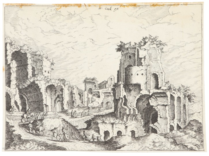 Paisaje en ruinas. Cock, Hieronimus (1510-1570). . Precio: 1.200€