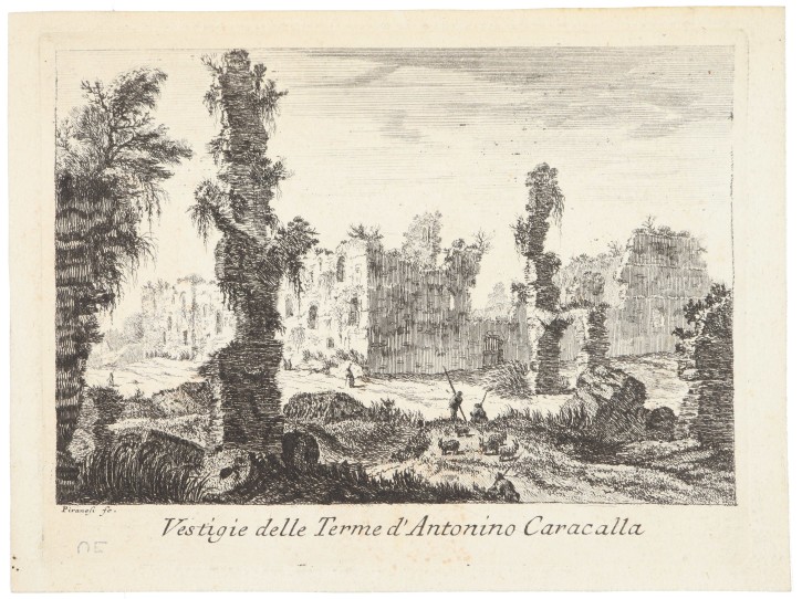 Vestigios de las Termas de Caracalla. Piranesi, Giovanni Battista (1720-1778). . Precio: 500€