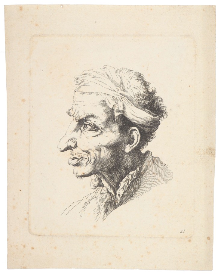 Grotesque head. Barcelón y Abellán, Juan (1739-1801). . Precio: 500€