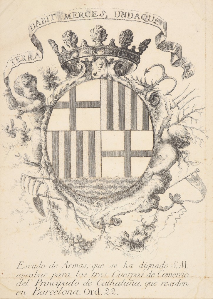 Coat of arms of the Barcelona trade. Tramullas Roig, Francesc (1722-1773). . Precio: 250€