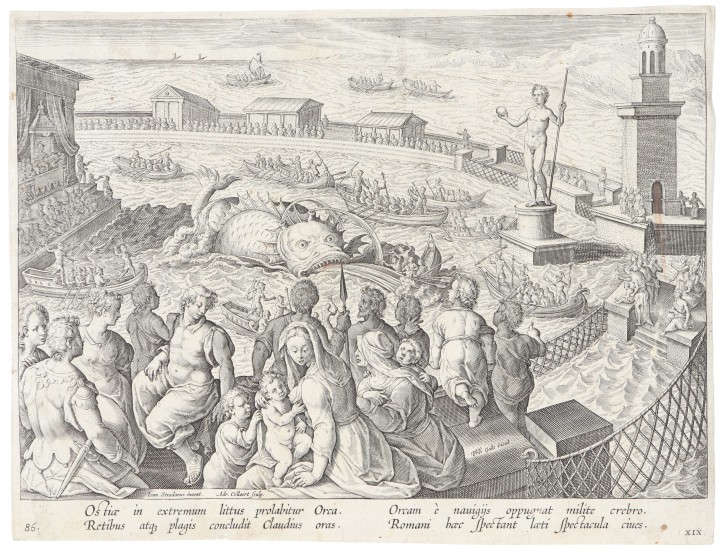 Caza de pájaros y dos estampas más. Galle, Phillipe (1537-1612) - Stradanus, Joannes (1523-1605). . Precio: 600€