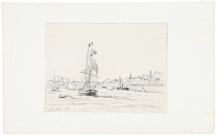 Entrée du port d'Honfleur. Jongkind, Johan-Barthold (1819-1891). . Precio: 750€