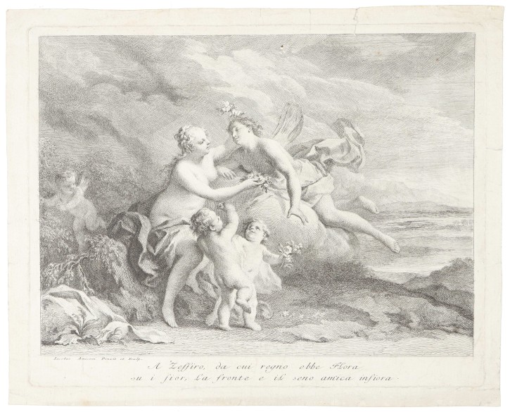 Céfiro y Flora. Amigoni, Jacopo (1682-1752). . Precio: 900€