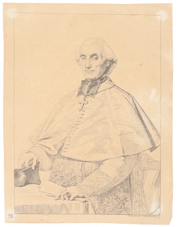 Portrait of Bishop Gabriel Cortois of Pressigny. Ingres, Jean-Auguste-Dominique (1780-1867). 1816. Precio: 15.000€