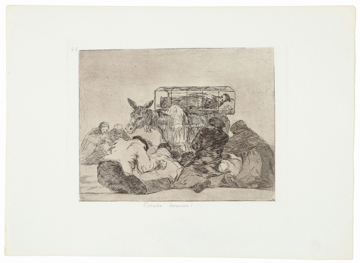 Extraña devoción. Goya Lucientes, Francisco de (1746-1828) - Calcografía Nacional. 1863. Precio: 3.000€