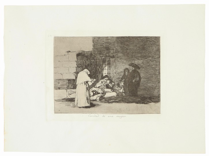 Caridad de una muger. Goya Lucientes, Francisco de (1746-1828) - Calcografía Nacional. 1863. Precio: 2.200€