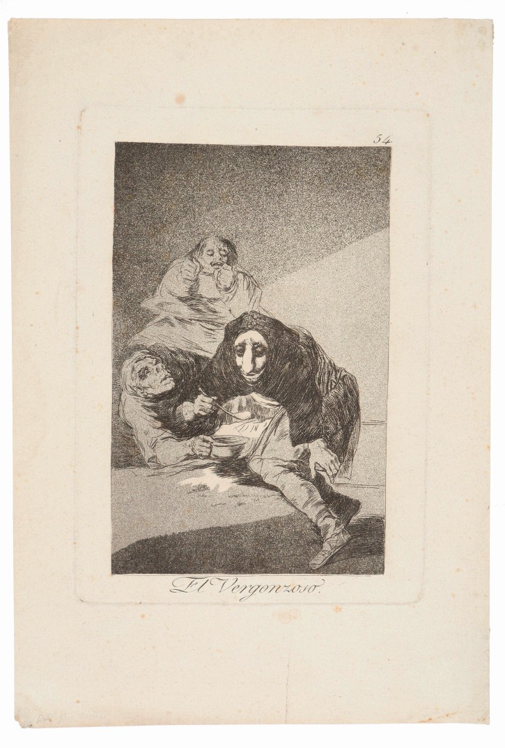 El vergonzoso. Goya Lucientes, Francisco de (1746-1828) - Calcografía Nacional. 1799. Precio: 7.500€