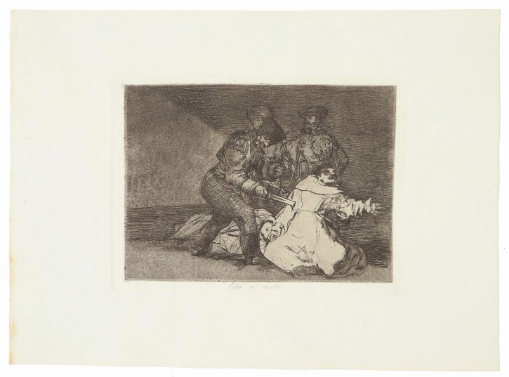 Esto es malo. Goya Lucientes, Francisco de (1746-1828) - Calcografía Nacional. 1863. Precio: 2.500€