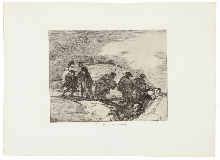 No saben el camino. Goya Lucientes, Francisco de (1746-1828) - Calcografía Nacional. 1863. Precio: 2.500€