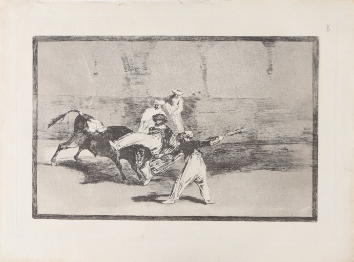 Cogida de un moro estando en la plaza. Goya Lucientes, Francisco de (1746-1828). 1816. Precio: 3.500€