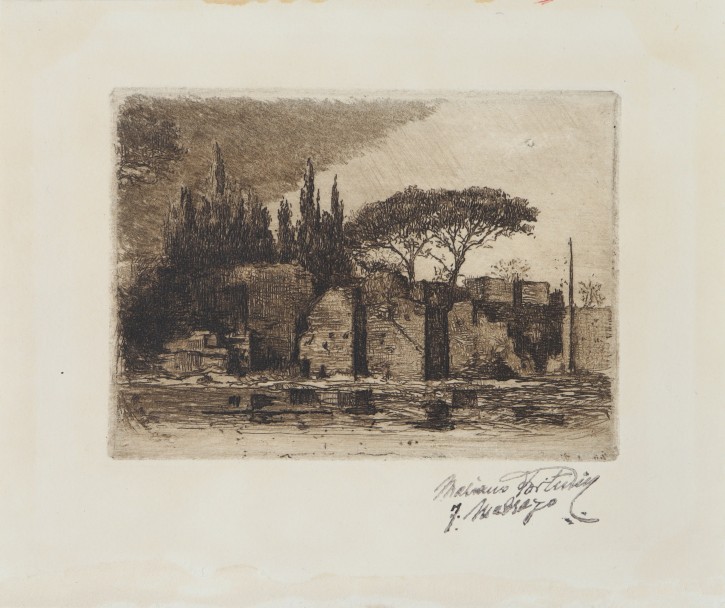 Roma Palatina. Casa de Livia. Fortuny Madrazo, Mariano (1871-1949). 