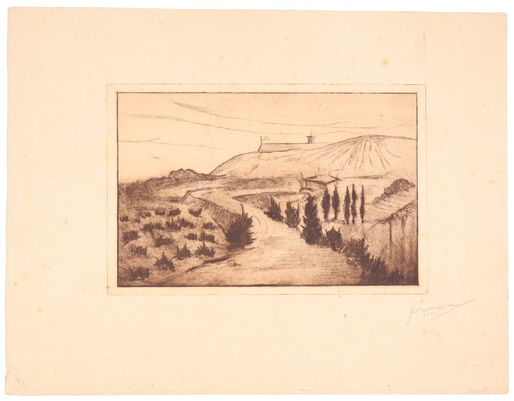 View of Montjuïc. Mas i Mascaró, Joan (1892-1954). 1929. Precio: 200€