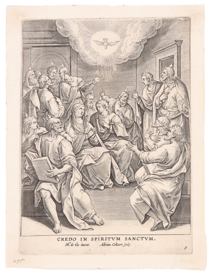 El credo. Collaert, Jan II (ca. 1561- ca. 1620) - Vos, Martin de (1532-1603) - Collaert, Adriaen (1560-1618). 1585-1618