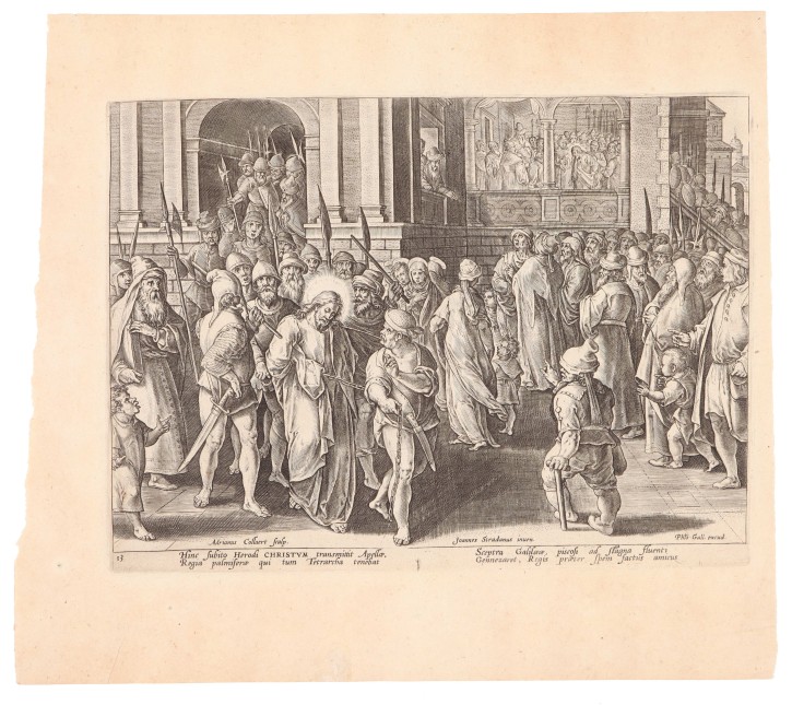 Series of 17 engravings on the life of Christ. Collaert, Adriaen (1560-1618) - Stradanus, Joannes (1523-1605) - Galle, Phillipe (1537-1612). . Precio: 4.250€