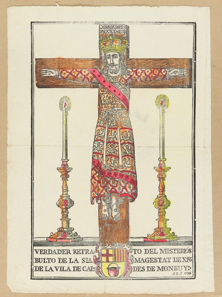 Crist Magestat de Caldes de Montbui. Tauló, José. 1794