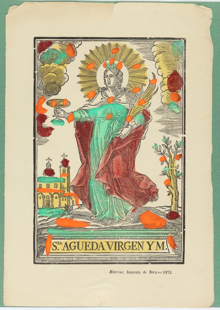 Sta. Agueda Virgen y M. (mártir). Roca, Pablo. 1872. Precio: 100€