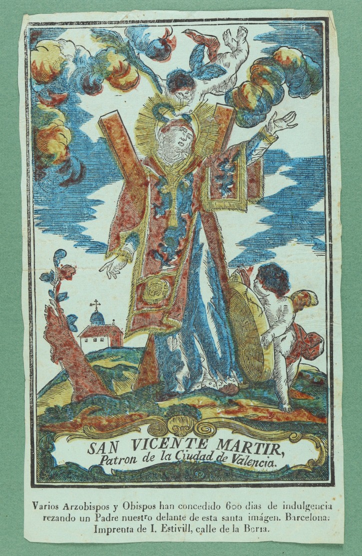 San Vicente Martir, Patron de la Ciudad de Valencia (Saint Vincent Martyr, Patron Saint of the City of Valencia). Estivill, Ignacio (activo 1816-1852). . Precio: 100€