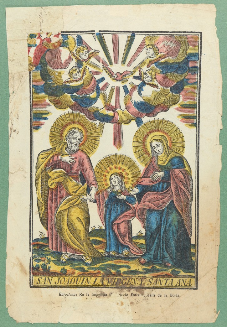 San Joaquin la Virgen y Santa Ana (Saint Joachim, the Virgin Mary, and Saint Anne). Estivill, Ignacio (activo 1816-1852). . Precio: 150€