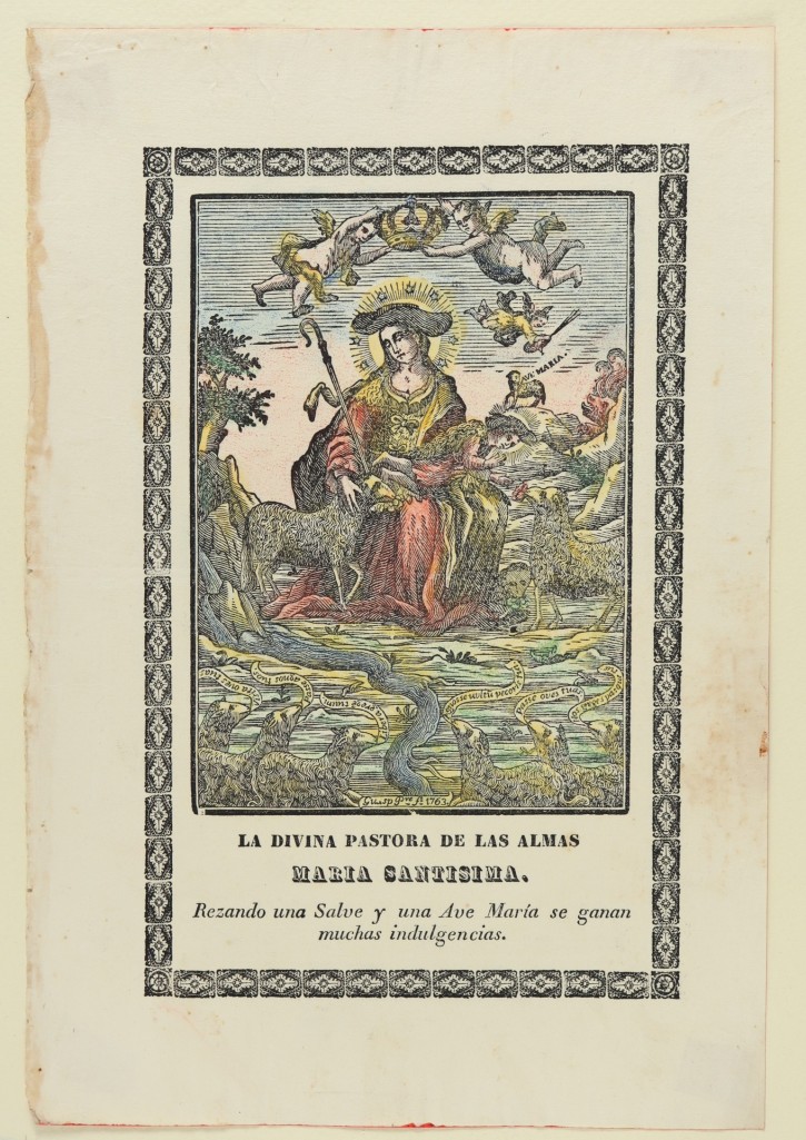 La Divina Pastora de las Almas Maria Santisima (The Divine Shepherdess of Souls, Holy Mary. Melcior Guasp y Florit (1730-1787). 1763. Precio: 200€