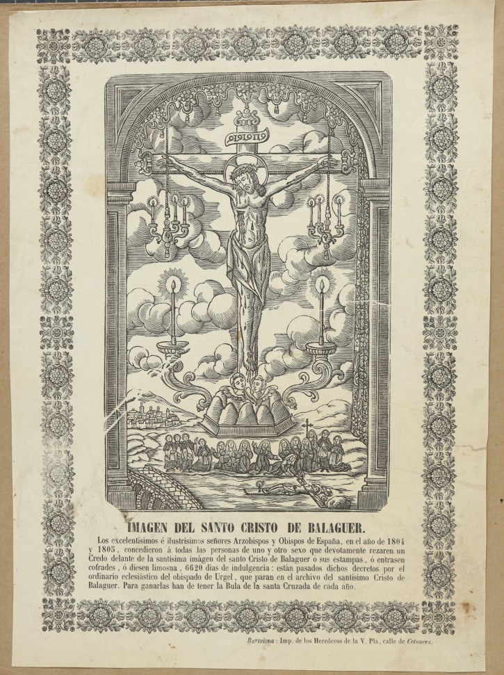 Imagen del Santo Cristo de Balaguer. V. Pla. 1804