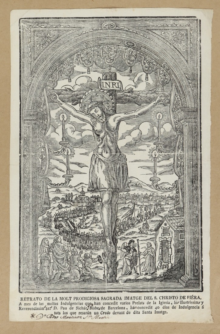 Retrato de la molt prodigiosa Sagrada Imatge del S. Christo de Piéra (Portrait of the most prodigious Holy Image of Saint Christ of Piéra). . . Precio: 200€