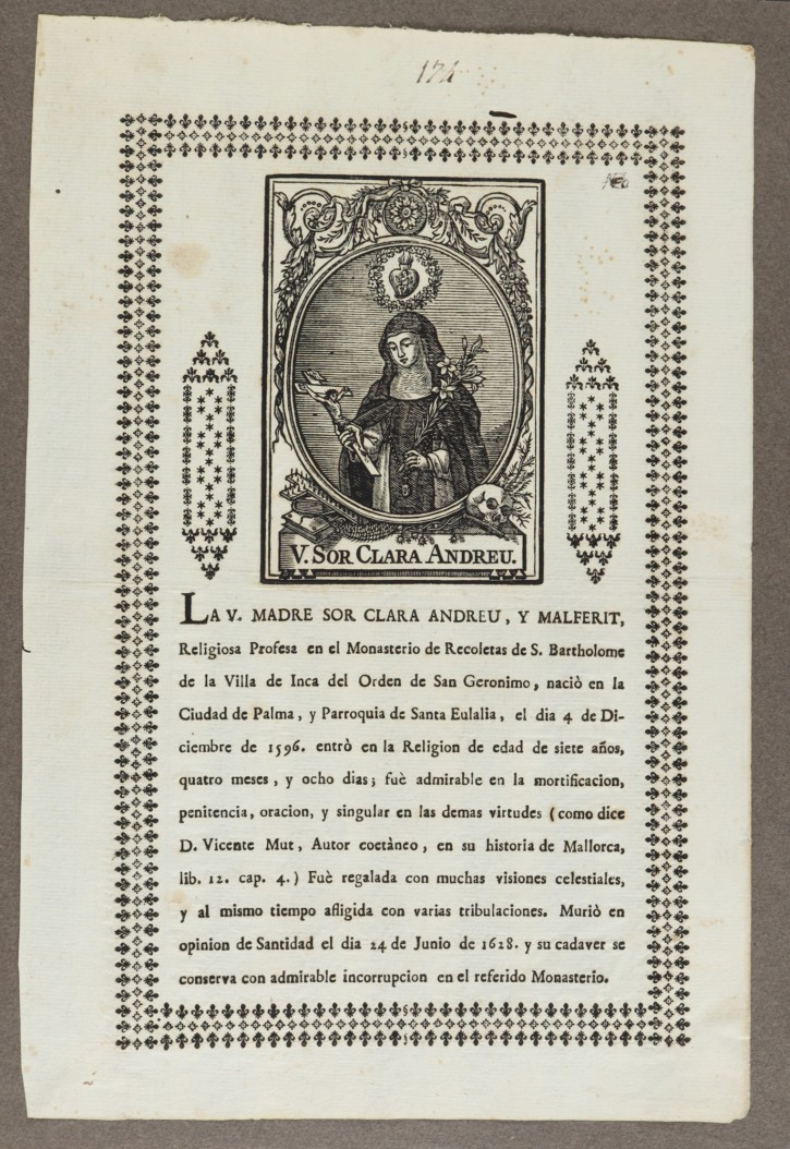 V. Sor Clara Andreu (Venerable Sister Clara Andreu). . . Precio: 200€
