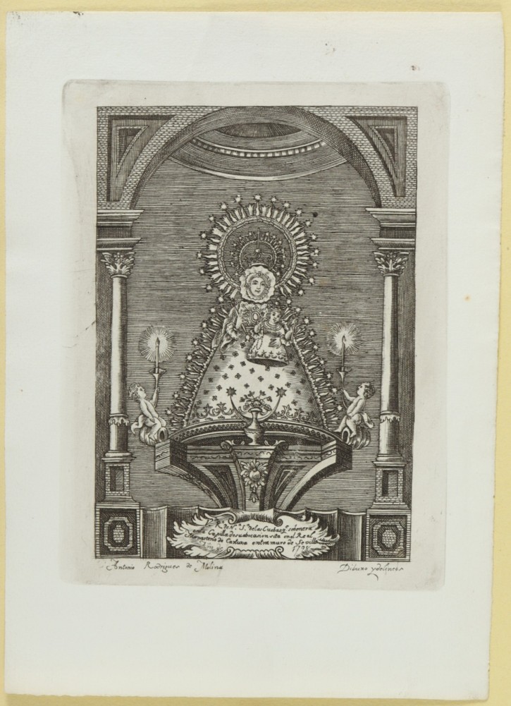 Verdadero Retrato de Nuestra Señora de las Cuevas. Rodríguez, Antonio (1756-1823). 1798. Precio: 200€