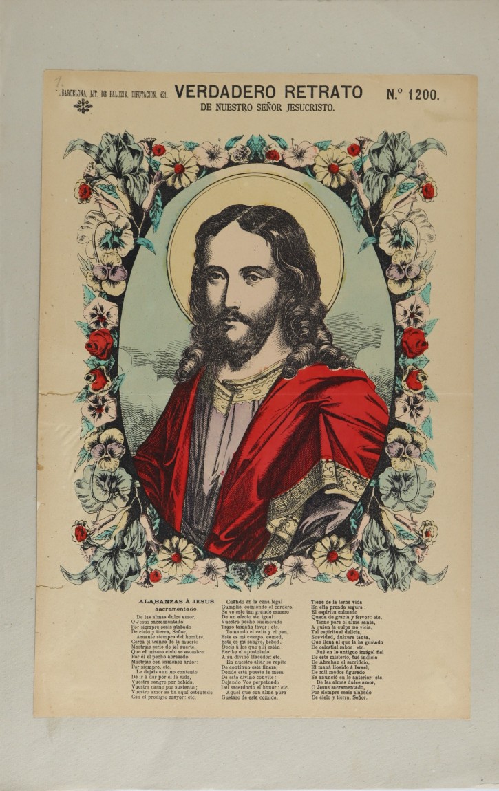 Verdadero Retrato de Nuestro Señor Jesuscristo (True Portrait of Our Lord Jesus Christ). Paluzie. . Precio: 150€