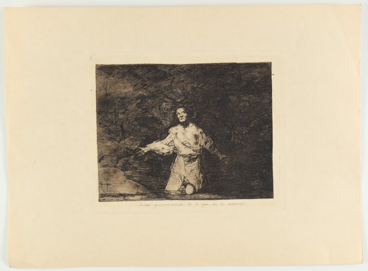Tristes pensamientos de lo que ha de acontecer. Goya Lucientes, Francisco de (1746-1828). 1937. Precio: 600€