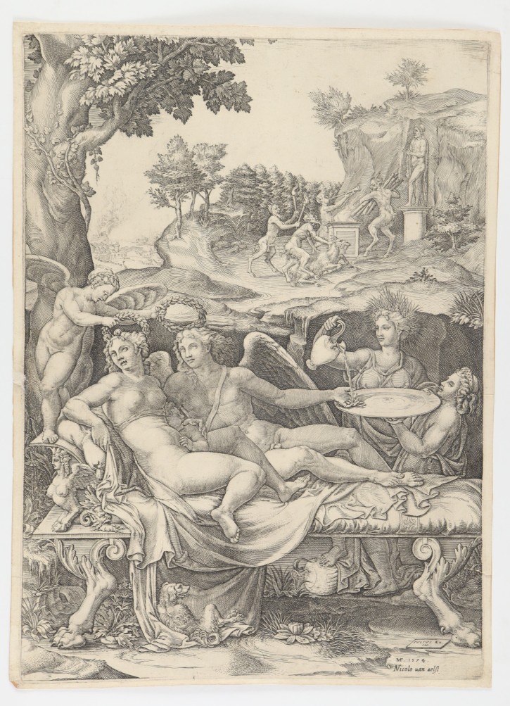 Cupido et Psique. Van Aelst, Nicolaus (1526-1613). 1574. Precio: 450€